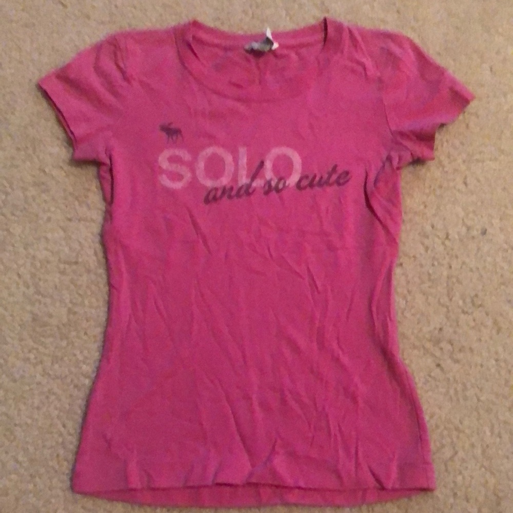 Abercrombie pink graphic t-shirt size S